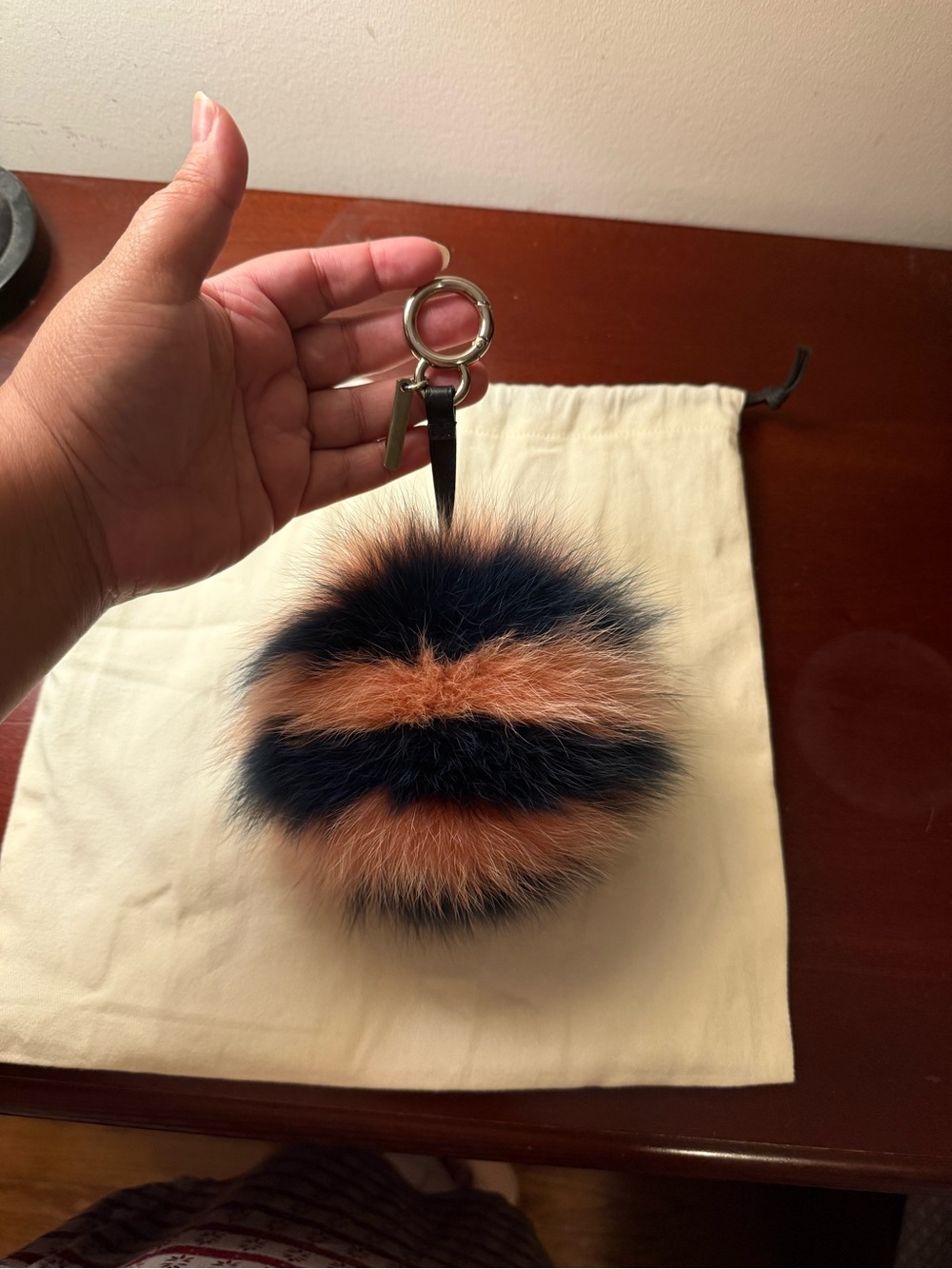Fendi Pom Pom Keychain